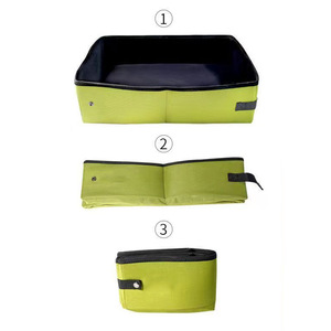 Caja de arena plegable cuadrada para gatos, de tela Oxford, portátil, impermeable, inodoro <span class=keywords><strong>grande</strong></span> para gatos, <span class=keywords><strong>arenero</strong></span> para coche - Product Image 3