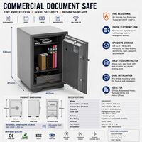 Caja Fuerte Comercial Safewell, Resistente al Fuego, con Cerradura Electrónica Digital, de Acero Resistente, con Estante Ajustable