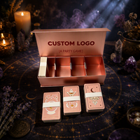 Kartu Oracle Ramalan Kustom dengan Kotak Multi-grid Rose Gold, Kartu Permainan Gaya Tarot Spiritual Cetak Personal