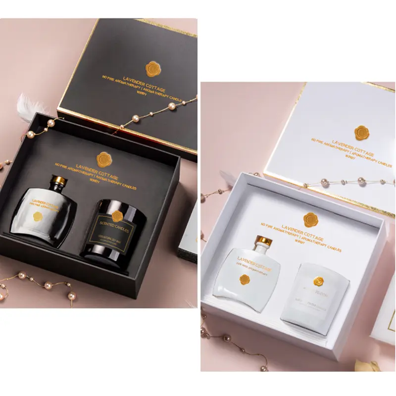 long lasting home aromatic soy candles and reed diffuser holiday gift set for women