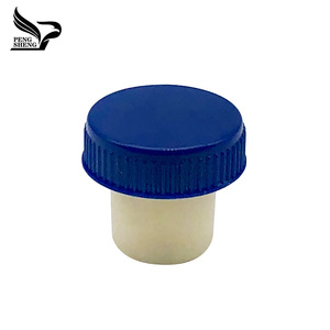 Bouchons de bouteille en liège personnalisés en plastique synthétique naturel bouchons en liège avec bouchons bleus enduits pour bouteilles de spiritueux bouchons de <span class=keywords><strong>vin</strong></span> - Product Image 3