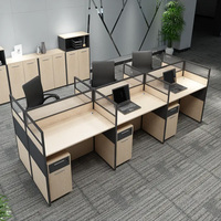 Poste de travail modulaire en bois blanc moderne pour jeunes, bureau en forme de cube à 120 degrés, pour 2 à 6 personnes, modèle de bureau commercial