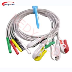 สายเคเบิลซอง <span class=keywords><strong>ECG</strong></span> Holter ทำจาก TPU ขนาด1.5มม. มี3ตะกั่ว/สแนป/ คลิปฮา IEC เพื่อการอ่านที่ดีกว่าการมองเห็นของเครื่องมือค้นหา - Product Image 2