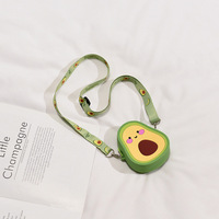Sac à main pour filles à la mode en gros, sacs à main pour enfants, forme de fruit en silicone ananas, avocat, fraise rouge, fermeture éclair, bandoulière