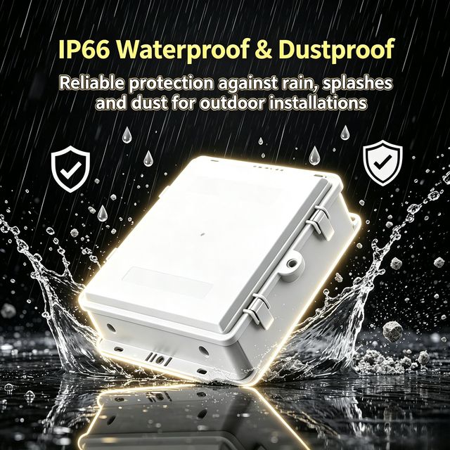 Waterproof Dustproof ABS Plastic Cable Junction Box, IP66 Outdoor CCTV Camera Monitoring Equipment Rainproof Electrical Case