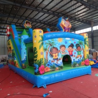 Toboggan gonflable commercial en PVC de 4m*6m*5m pour enfants, toboggan extérieur de haute qualité pour la vente