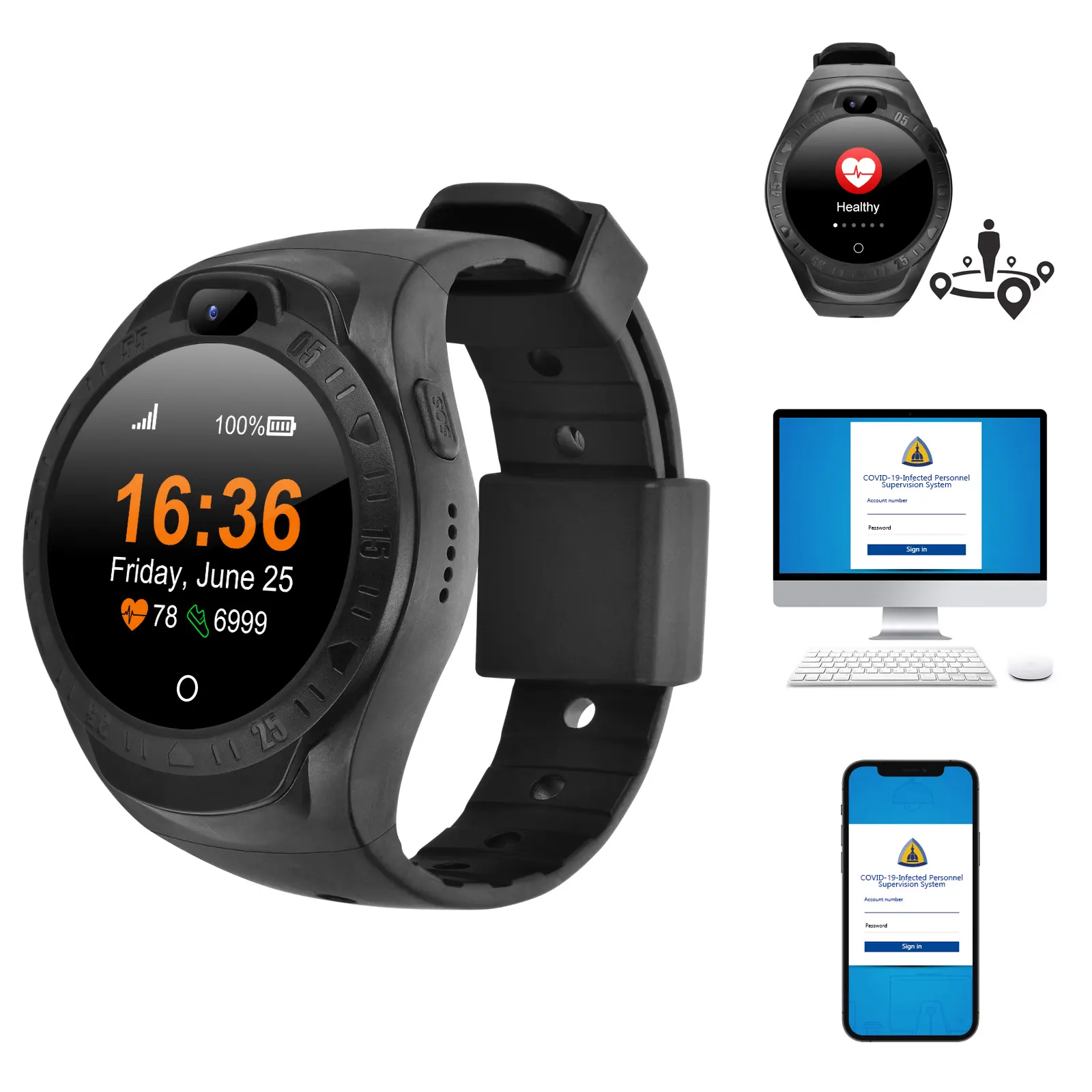 Judicial 4G 5G LTE 2,88 Zoll Smartwatch amoled Smartwatch Anruf Smartwatch Android mit Youtube und Play Store