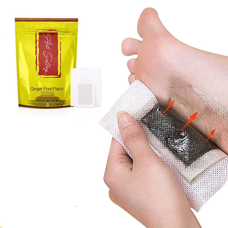 10pcs anti swelling detox foot patch improve sleep detox patches for feet foot and body care ginger foot pads