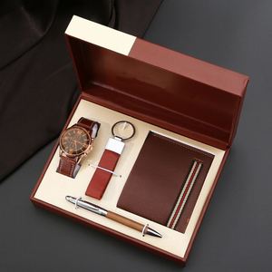IStapromo Regalos, Juego de Regalo de Lujo para Hombre, Exquisitamente Empaquetado, Reloj de Acero Inoxidable, Cartera de PU, Conjunto Informal, Esfera Rectangular - Product Image 6