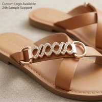 Boucles de chaussures en métal de luxe avec logo personnalisé, en alliage de zinc et laiton poli or, chaîne pour chaussures et sacs à main, accessoires de chaussures