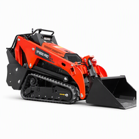 Pengiriman Gratis Mini Crawler Skid Steer Loader Multifungsi Skid Steer Loader Pertanian Kebun Diesel Compact Skid Loader