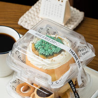 Boîtes à gâteaux bento transparentes, boîtes à dessert en mousse coupée, boîtes d'emballage pour pâtisserie, pour emballage séparé
