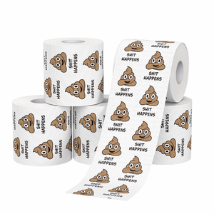 Toiletten papier mit Scheiße passiert Bild, 2-lagiger Zellstoff aus jungfräulichem Holz, natürliche Farbstoffe, anpassbar für Weihnachts knebel geschenke - Product Image 3