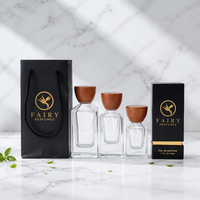 Flacon de parfum vide en verre de haute qualité, col serti polygonal, rose ou couleur personnalisée, OEM 30ml 50ml 100ml
