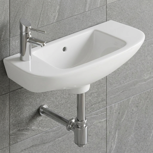 Corner Ceramic Wall Hung Wash Basin Space Saving Bathroom Sink for Hotel Commercial Project Wholesale Supply - Product Image 3