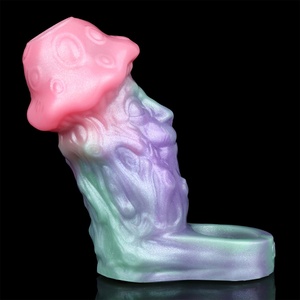 Funda de condón con cabeza de hongo para parejas, dildo para extensión de pene masculino - Product Image 3