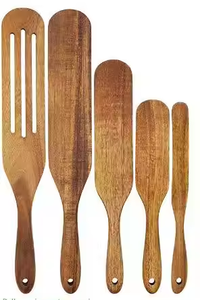 5 Stuks Duurzame Non-Stick Houten Spatels Natuurlijk Hout Sleuf Roeren Keukengerei Kookgerei Kookgerei <span class=keywords><strong>Set</strong></span> Van 5 Stuks Spurtles - Product Image 2