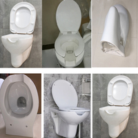 WC public à ouverture frontale, toilettes courbées, bidet commercial pour personnes âgées, toilettes de thérapie hydrosanitaire suspendues, ergonomiques