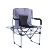 Chaise de directeur robuste personnalisée de haute qualité avec table d'appoint, design pliable facile pour extérieur, plage, jardin