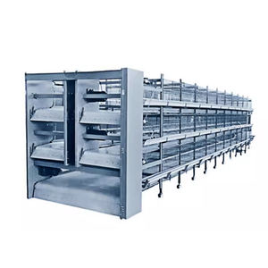 Cage de gril à batterie de poulet en forme de H en acier galvanisé entièrement automatique pour équipement de ferme avicole nouveau poulailler d'occasion - Product Image 1