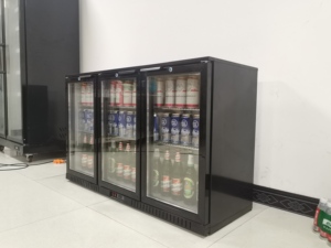 Réfrigérateur de bar encastrable à gaz en acier inoxydable avec 3 portes coulissantes en verre, contrôle numérique, capacité de 450 canettes/260 bouteilles - Product Image 6