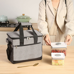 Venta al por mayor de bolsas térmicas para entrega de alimentos, bolsas refrigeradoras de gran capacidad para acampar al aire libre, bolsa refrigeradora aislada para Picnic con correas/ - Product Image 4