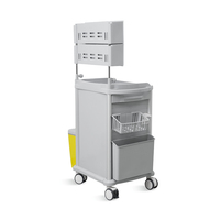 SK-AT75077A2 SAIKANG Chariot médical d'urgence professionnel en ABS pour hôpital, anesthésie, certifié EN60601/CE/ISO, 4 roulettes