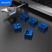Bloqueador de Puertos USB, Bloqueador de Puertos USB Tipo A con Llave, Suministros de Oficina