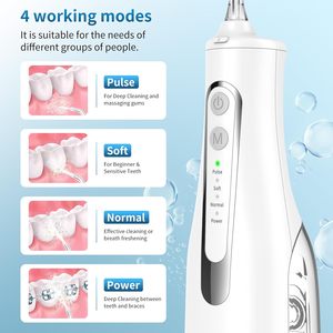 Hydropulseur dentaire professionnel portable à piles pour l'extérieur, irrigateur dentaire à eau avec étanchéité IPX7 - Product Image 2
