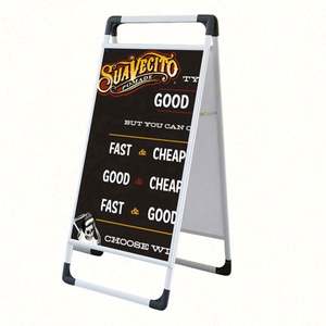 Factory Wholesale Eco-Friendly Metal Double Sided Advertising Sign Standing <b>Poster</b> <b>Frame</b> - Product Image 2