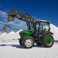Tracteur 4x4 de 100 CV incroyablement puissant avec cabine climatisée, système hydraulique robuste et levage haute performance pour projets agricoles modernes