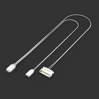 Angitu Prêt à expédier Câble d'alimentation de réinitialisation Sata à ARGB PC 5V ARGB 3-Pin Lighting Controls PC Manual Computer RESET ARGB Controller