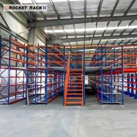 Sistema de Estanterías para Entrepiso de Alta Resistencia ROCKET RACK 500kg/m² con Estructura de Acero con Recubrimiento Electrostático en Polvo