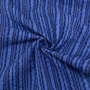 Tissu en coton froissé rayé 80 g/m² prérétréci, prêt à l'emploi, 50 pouces, sans repassage - Product Image 1