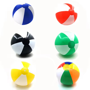Ballon de plage gonflable en PVC écologique avec logo personnalisé, jouet aquatique, impression de logo possible. - Product Image 1