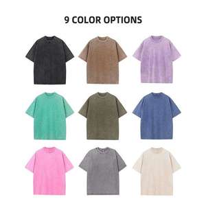 Camisetas YITE de Manga Corta para Hombre, Estilo Vintage, 230g, Tallas Grandes, Personalizadas, 100% Algodón, Lavado Ácido - Product Image 1