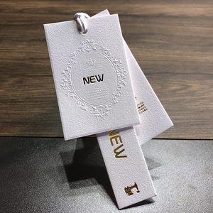 Direct van de fabriek: op maat gemaakte kledinghangtags, hete-stempel, reliëf, gedebosseerde voorraadlabels, groothandel - Product Image 5