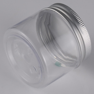 <b>Plastic</b> <b>Jars</b> With Aluminum Cap 60ml 80ml 100ml For Cosmetic Creams And Lotions Cylinder Shape Pet Material - Product Image 3