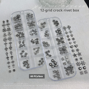 Breloques Métalliques Rétro en Forme de Croix pour Ongles, Grands Bijoux 3D pour Ongles, Accessoires Personnalisables avec Logo, Fournitures de Beauté - Product Image 6