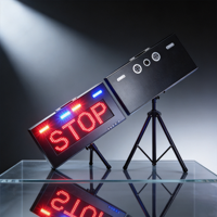 DEAN LJ01 Unité d'alerte visuelle à écran LED alimentée par batterie, indice IP65, construction en acier non réfléchissant, son d'avertissement, autonomie 10h