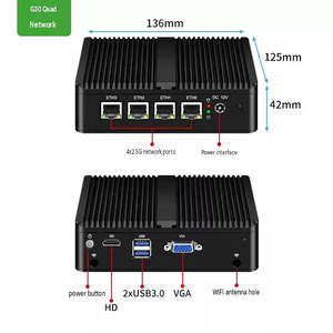 Mini PC sin ventilador BKHD J5005 J6412 7305 i3 1115G4 con 4 puertos LAN 2.5G y dispositivo de red Intel I226 - Product Image 2