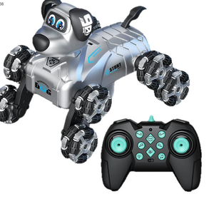 <span class=keywords><strong>Robot</strong></span> <span class=keywords><strong>chien</strong></span> télécommandé KK 360 degrés avec montre gestuelle, lumières, musique, fréquence 2,4 GHz, câble USB inclus - Product Image 2