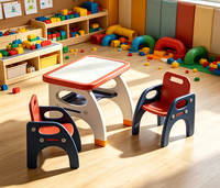 Ensemble table et chaise d'étude pour enfants, bureau d'apprentissage pour tout-petits, bureau d'éducation précoce à domicile, table à jouets, bureau d'écriture pour enfants pour usage préscolaire