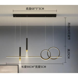 Lámpara Colgante Moderna Minimalista Nórdica de Una Sola Línea, Lámpara de Lujo para Comedor, Mesa, Barra, Restaurante - Product Image 5