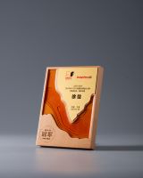 Trophée personnalisé en bambou et bois écologique avec gravure HDY Brand 20x15cm, cadeaux promotionnels et goodies pour salons professionnels