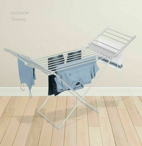 Séchoir à Linge électrique Chauffant MONSTERSHOP 220W - Pliable Compact Gris 60x62x112cm