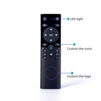 Télécommande vocale sans fil 2,4 G pour Android TV, 17 boutons, en ABS noir, prix de gros, garantie 1 an