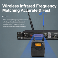 Système de monitoring intra-auriculaire stéréo sans fil UHF PLL professionnel avec 40 canaux préréglés, en métal et ABS, JT-2000