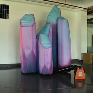 KeepFuns Formation géante gonflable personnalisée en forme <span class=keywords><strong>de</strong></span> <span class=keywords><strong>roche</strong></span> <span class=keywords><strong>de</strong></span> <span class=keywords><strong>cristal</strong></span> - Accessoire gonflable à thème pour fêtes, décor <span class=keywords><strong>de</strong></span> scène et événements - Product Image 1