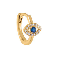 Accepter Boucles d'oreilles goutte personnalisées Blue Eye Design en argent 925 et plaqué or 18 carats Bijoux à clip d'oreille tendance pour filles